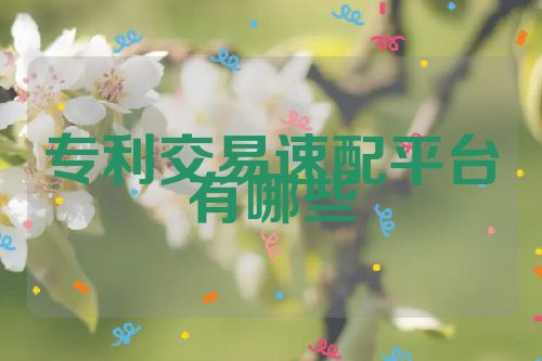 专利交易速配平台有哪些