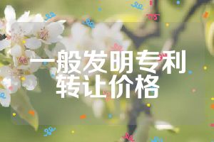 一般发明专利转让价格