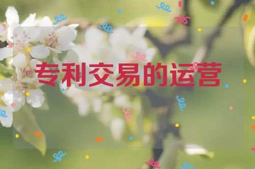 专利交易的运营模式及其特点  第1张