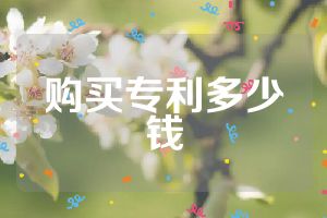 购买专利多少钱
