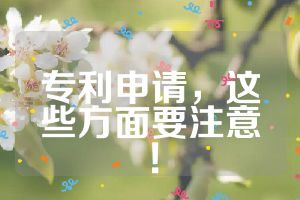 专利申请，这些方面要注意！